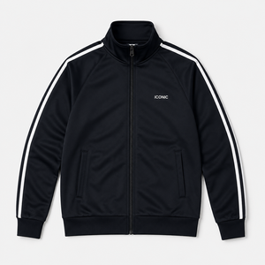 Iconic Unisex Tracksuit Set Solid Color Full Sleeve Zipper Front Sporty Autumn Wear Breathable Regular Fit <b>Jogging</b> <b>Suit</b> - Product Image 3