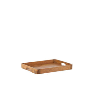Bandeja de Servicio Rectangular de Diseño Fantástico, Lujosa y Clásica para Bodas, Decorativa, Hecha a Mano con Madera de Nogal y Asas Recortadas, para Hogar y Hotel - Product Image 6