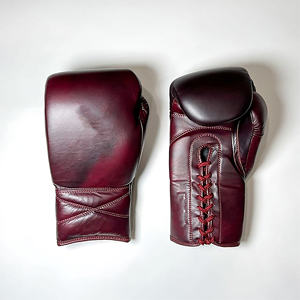 Gants de boxe de compétition en cuir haute performance avec logo personnalisé, fermeture auto-agrippante, antidérapants et anti-humidité - Product Image 4