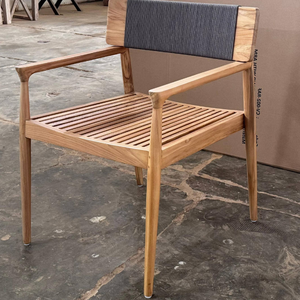 Silla de Jardín de Diseño Clásico para Decoración de Muebles de Hotel con Estructura Resistente de Madera de Teca - Product Image 4