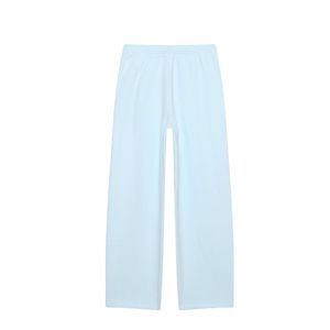 Custom Women Straight Leg Sweatpants <b>Elastic</b> Waist Regular Fit Casual Trousers Solid Color Winter <b>Lace</b> OEM ODM Wholesale - Product Image 1