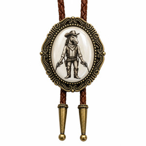 Accesorio de Corbata Bolo para Graduación |   Charm Deslizante con Logotipo Personalizado Grabado |   Plata Antigua Chapada en Oro al por Mayor - Product Image 3