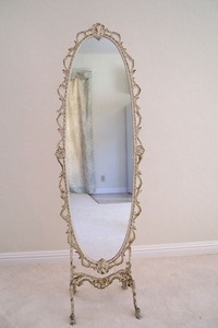 Arch Shaped Brass Wall <b>Mirror</b> Lightweight for Glam <b>Ornate</b> Bow Design Mid Century Modern Decorative Framed <b>Gold</b> Finish - Product Image 2