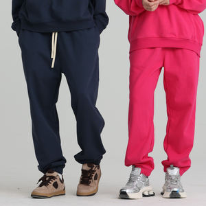 กางเกงลำลองขายาวผู้ชายทรงหลวมสีพื้นผ้าฟลีซสำหรับฤดูหนาวใส่กลางแจ้งเพื่อให้ความอบอุ่น - Product Image 5