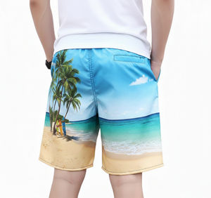 Shorts de Playa para Hombre, Cintura Alta, Largo hasta la Rodilla, Coloridos, con Cordón Ajustable, Secado Rápido, Tallas Grandes, Nueva Llegada - Product Image 6