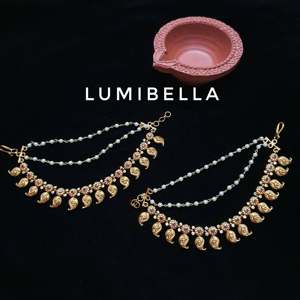 Fashion Alloy Gold Plated Oxidized Polish Body Chain with Plant Pattern - Product Image 3