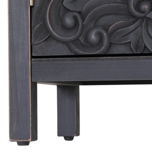 ตู้ไม้สีดำสไตล์ราชวงศ์แบบดั้งเดิม - Product Image 3
