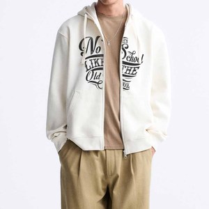 Sweat-shirt à capuche blanc pour homme, coupe classique, 300g, écologique, 100% coton molletonné, vêtement d'hiver décontracté, avec poche - Product Image 2