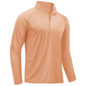 Sudadera ligera con cremallera 1/4 para hombre, tejido French Terry, servicio de fabricación personalizada, MOQ bajo, envío a todo el mundo - Product Image 3