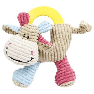 Giocattolo da Masticare in Peluche con Suono per Cuccioli Neonati, Giocattolo da Dentizione in Gomma per Animali Domestici - Product Image 1