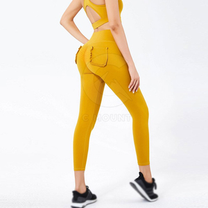 Most Selling 2026 women Yoga Stretch Fit Women 3 Piece Yoga Set Seamless Leggings Sports Bra Crop Jacket - Product Image 4