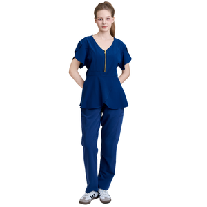 Combinaison de travail en toile de coton/PE/Spandex de qualité supérieure, la plus confortable et utile pour les salons de beauté, dernier design, hôpital - Uniforme FMF - Product Image 1