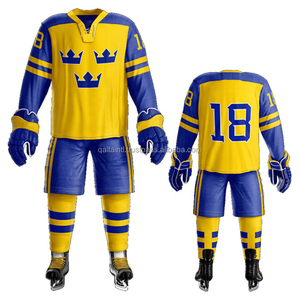 100% Polyester Maillot de hockey sur glace de qualité supérieure Sublimation Maillot de hockey personnalisé Vêtements de hockey sur glace sublimés - Product Image 4