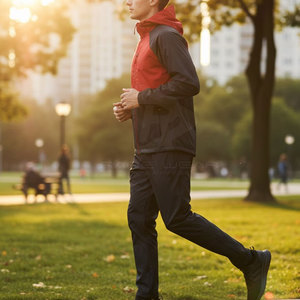 Traje cortavientos personalizado de poliéster/nailon, ropa transpirable de alto rendimiento para correr, hacer senderismo y actividades diarias. - Product Image 3