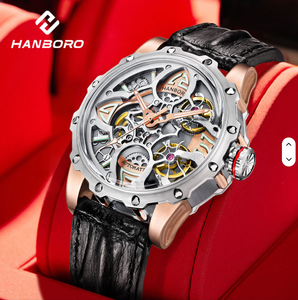 Reloj Mecánico de Buceo para Hombre HANBORO, Serie Trébol de Cuatro Hojas, Diseño Cuadrado, Resistente al Agua 5BAR, Arte Estereoscópico, Moda de Lujo - Product Image 2