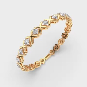 New Sparkling Moissanite Diamond <b>Bracelet</b> High Quality 18K Yellow/ White/ Rose Gold Non-Fade Hip Hop Jewelry for Men and Women - Product Image 1