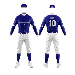 Conjuntos de Uniformes de Béisbol con Pantalones y Camiseta de Entrenamiento de Secado Rápido, Transpirables, con Nombre y Número del Equipo Impresos Personalizados, MOQ Bajo - Product Image 2