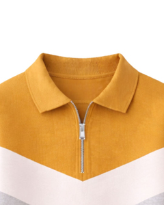 Sudadera Unisex con Bloques de Color y Cierre de Cremallera, Corte Regular, Cuello de Solapa Tejido, Estilo Casual de Otoño - Product Image 3