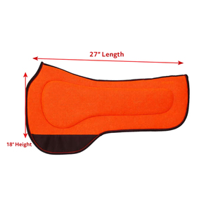Tapis de selle western orange 100 % laine avec doublure polaire pour l'équitation – Vente en gros pour fournisseurs d'équipements équestres – Personnalisable – Meilleures ventes - Product Image 3