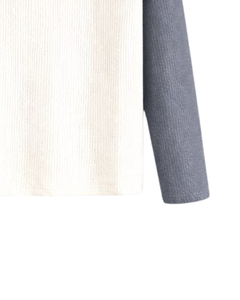 Camiseta de Manga Larga Raglán Gris y Blanca Personalizada para Hombre, de Algodón Acordonado, Cuello Redondo Informal, Estilo Béisbol, Fabricante y Proveedor OEM - Product Image 6