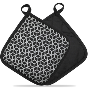 Custom Logo Cotton BBQ Oven Glove Mitt & <b>Pot</b> <b>Holder</b> Set Heat Resistant OEM Wholesale Manufacturer - Product Image 4