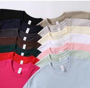เสื้อยืดคอกลมผ้าฝ้ายหวี 230 กรัม ราคาโรงงานบังกลาเทศจีน ขายดี เสื้อยืดลำลองหลวมๆ ใส่เป็นเสื้อซับในได้ ขายส่ง - Product Image 1