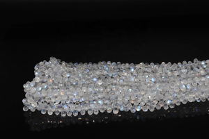 AAA+ Quality White Rainbow Moonstone Briolette Faceted Drops Shape 3*5mm <b>Stone</b> Beads 12 Inches Length for Jewelry Making - Product Image 5
