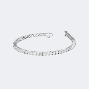 Bracelet tennis en diamants 5.00 CTW, couleur D-E-F, pureté VVS-VS, taille brillant rond, or 14K, certifié, bijoux de luxe durables, cadeau - Product Image 5
