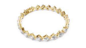 Emerald Cut Lab Grown Diamond Tennis <b>Bracelet</b> 13.75 CTW DEF VVS 14K Solid Gold Rhodium Plated Women's Anniversary Gifts Fine - Product Image 4