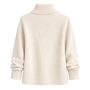 Chaqueta de punto con cremallera para mujer, textura suave, manga larga, bolsillo en el pecho, informal, ligera, para uso diario - Product Image 2