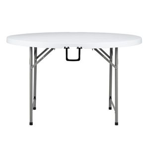 White 48-Inch Round Outdoor Folding Utility Table Durable 48inch Round Folding Table for Indoor and Outdoor Use - Product Image 6