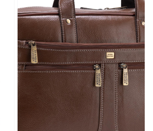 Sac bandoulière élégant en cuir véritable pour homme, léger, petit format, avec logo, sac de voyage à bandoulière, plusieurs compartiments, réglable - Product Image 5