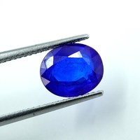 HAYAAT GEMS HG-0016 Saphir bleu ovale de 3 carats, pierre précieuse facettée, saphir naturel non monté (9,5X8X5MM)