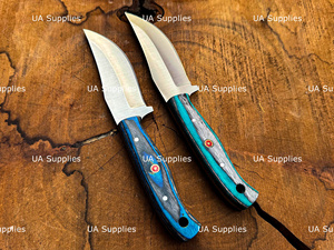 มีดสกินเนอร์สำหรับล่าสัตว์แบบกำหนดเองจำนวนมาก เหล็กกล้าคาร์บอนสูง ใบมีดแบบ Fixed Blade ปลายแหลม ด้ามไม้ สำหรับงานกลางแจ้ง งานบุชคราฟท์ รับผลิตแบบ OEM ODM - Product Image 6