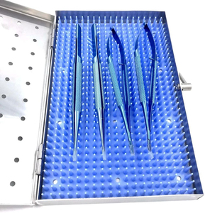 Juego de 4 Pinzas de Titanio de 16 cm de Largo, Porta Agujas, Micro Tijeras, Instrumentos Quirúrgicos Manuales Reutilizables para Cirugía - Product Image 6