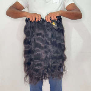 Cabello Camboyano Virgen, Sin Procesar, Cabello Humano Indio Virgen de Templo, Extensiones de Cabello con Cutícula Alineada - Product Image 1