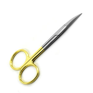 Juego de 2 Tijeras Quirúrgicas Manuales de Acero Inoxidable Goldman Fox TC Rectas y Curvas para Recortar Tejido Dental y Suturas - Product Image 2