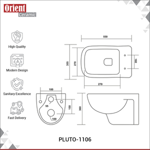 Revendeur fiable proposant des produits sanitaires de la plus haute qualité, des toilettes murales en céramique durables et élégantes, provenant d'Inde. - Product Image 3