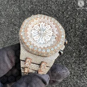 Montre de luxe Charm Jewells en acier inoxydable, boîtier de 40 mm, mouvement mécanique analogique, cadran en cristal saphir, résistance à l'eau 10 bars - Product Image 3