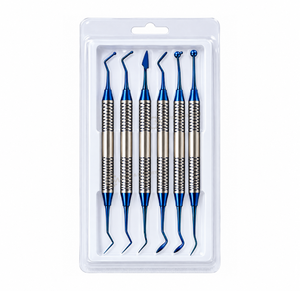 Kit de restauration dentaire en composite, instruments manuels en acier inoxydable, tête bleue en titane, certifié CE ISO - Product Image 2