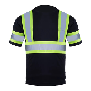 Quick Dry Anti-static Polyester Short Sleeve <b>Construction</b> Coal Work <b>Uniform</b> High Visibility Reflective Safety Hi Vis T Shirt - Product Image 6