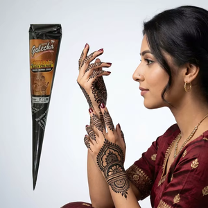 Cono de Henna Negra de Cobre Pre-preparado, Pasta de Flujo Suave para Diseños de Manos en Bodas y Festivales - Product Image 6