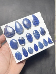 Saphir bleu naturel cabochon, pierre précieuse polie, saphir bleu en vrac, fabricant et fournisseur de bijoux en gros - Product Image 4