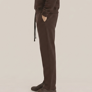 2026 New Arrival Casual Wear 100% Cotton Baggy Wide Leg <b>Men</b> Sweatpants High Quality Solid Color Gym Wear Joggers For <b>Men</b> - Product Image 2
