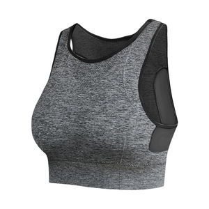 Soutien-gorge de sport sans coutures personnalisé pour femme, maintien moyen, respirant, séchage rapide, découpe avant, tissu extensible confortable pour l'entraînement en salle de sport - Product Image 6