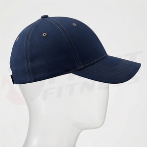 <b>Navy</b> Blue Solid Cotton <b>Baseball</b> <b>Cap</b> Blank Plain Casual Unisex Find Look Fit Top Comfort Pick Headwear Shade Gear New - Product Image 3