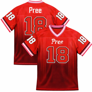 Adult American Football Jersey Custom Size Breathable Fabric Game Day Sports Uniform Wear <b>Mens</b> Womens Short Anti-Bacterial - Product Image 1