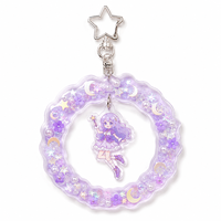 Pendentif Shaker Suspendu en Acrylique Personnalisé, Effet Cristal Transparent Rêveur, Thème Anime, Technique d'Impression, Forme Personnalisable