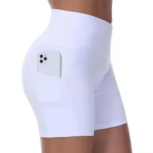 Custom Summer Fitness High Waist Yoga Biker Shorts Attractive High Quality Stretchable <b>Tummy</b> <b>Control</b> Gym Leggings for Women - Product Image 1