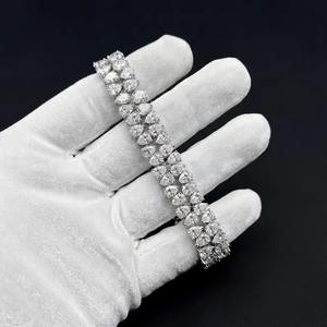 Collier tennis de luxe en moissanite taille poire VVS1 |   Argent sterling 925 - Product Image 2